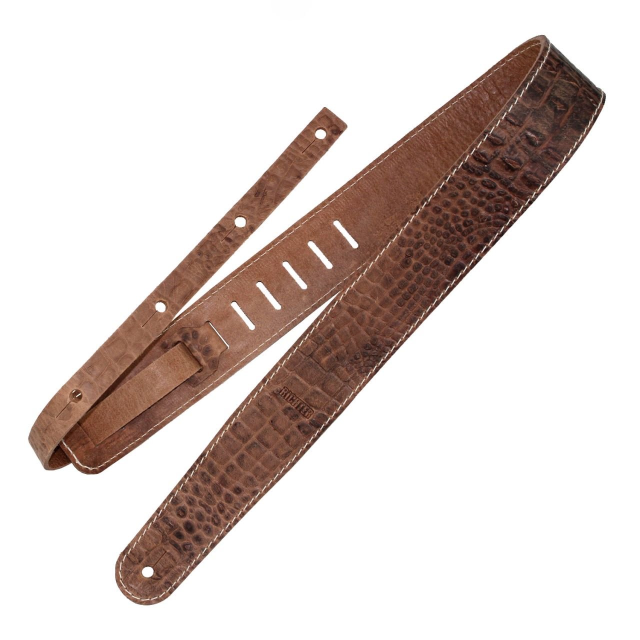 1486 Raw II Contour Croc Natural - Gitarrengurt, Made in Germany