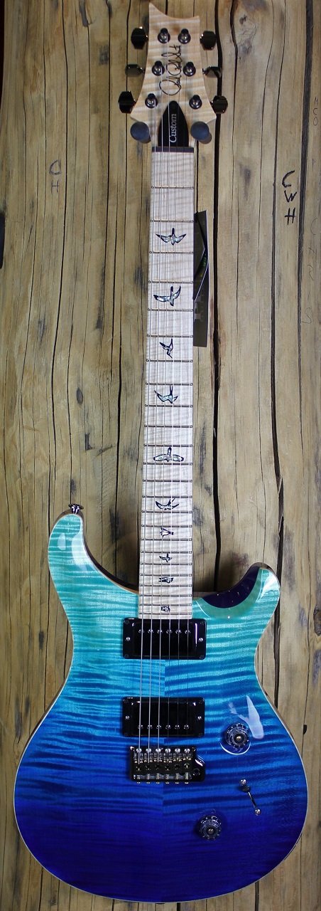 Wood Library Custom 24 Fade Limited Edition - Blue Fade Blue Back
