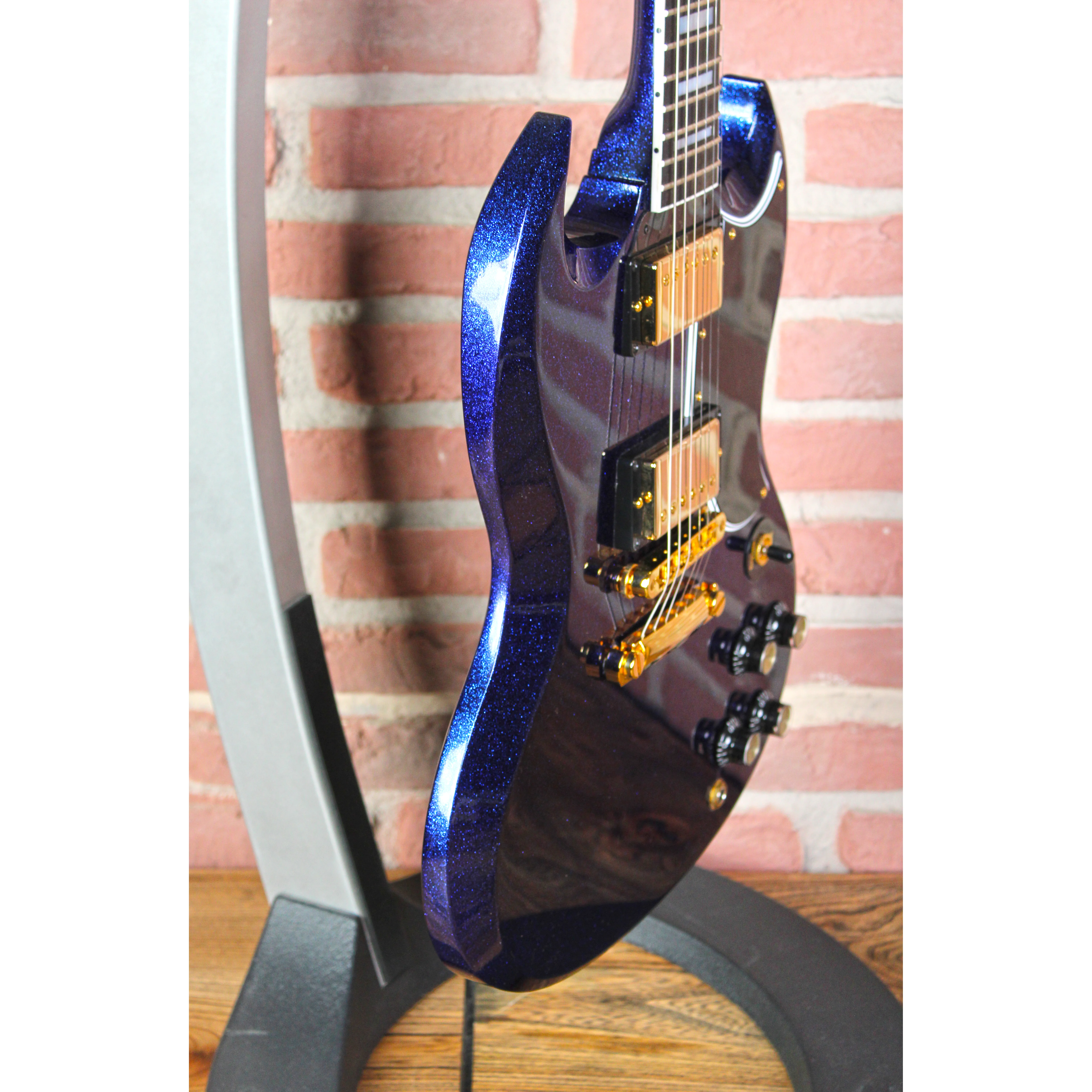 Gibson Custom M2M SG Custom Brunswick Blue Dreiviertelansicht: ¾ Perspektive