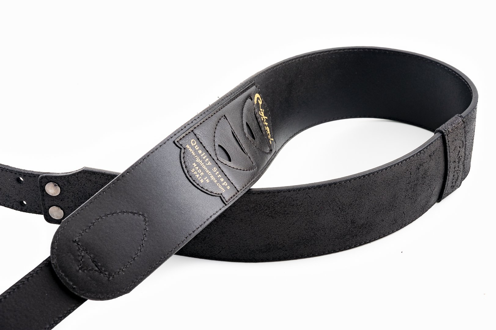 Fuzzy Black Guitar Strap