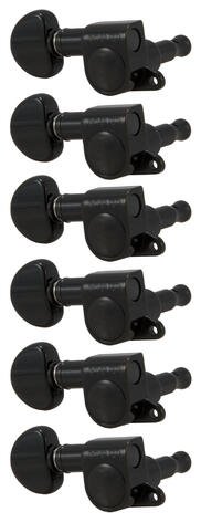 205BCL6 Mini Rotomatics with Round Button - Guitar Machine Heads, 6-in-Line, Lefthand, Treble Side (