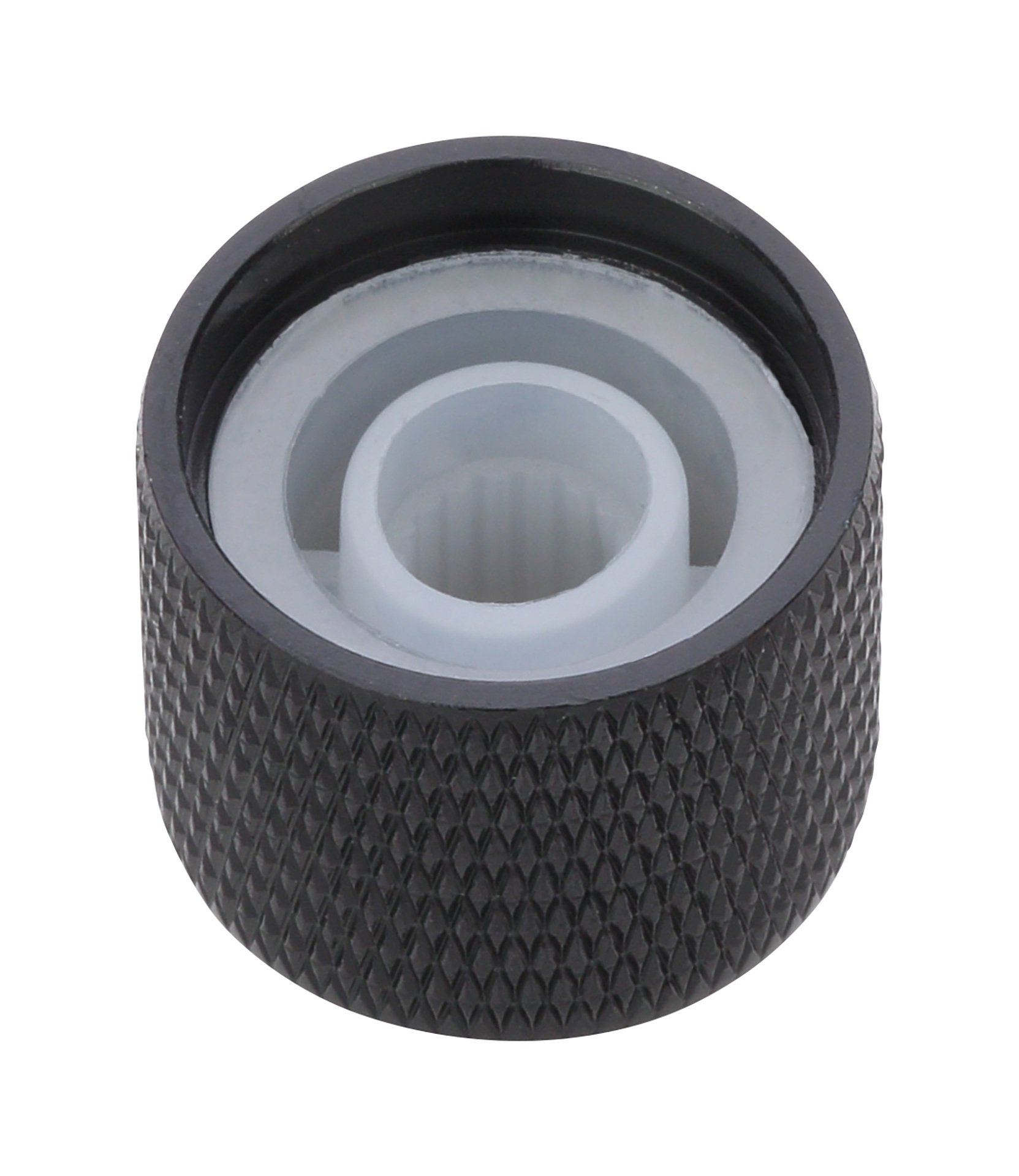 Split Shaft Potentiometer Dome Knob (Star Insert) - Black