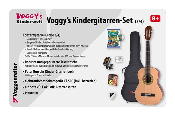Voggy's Gitarren-Set 3/4 - Kinder und Jugendgitarren Set
