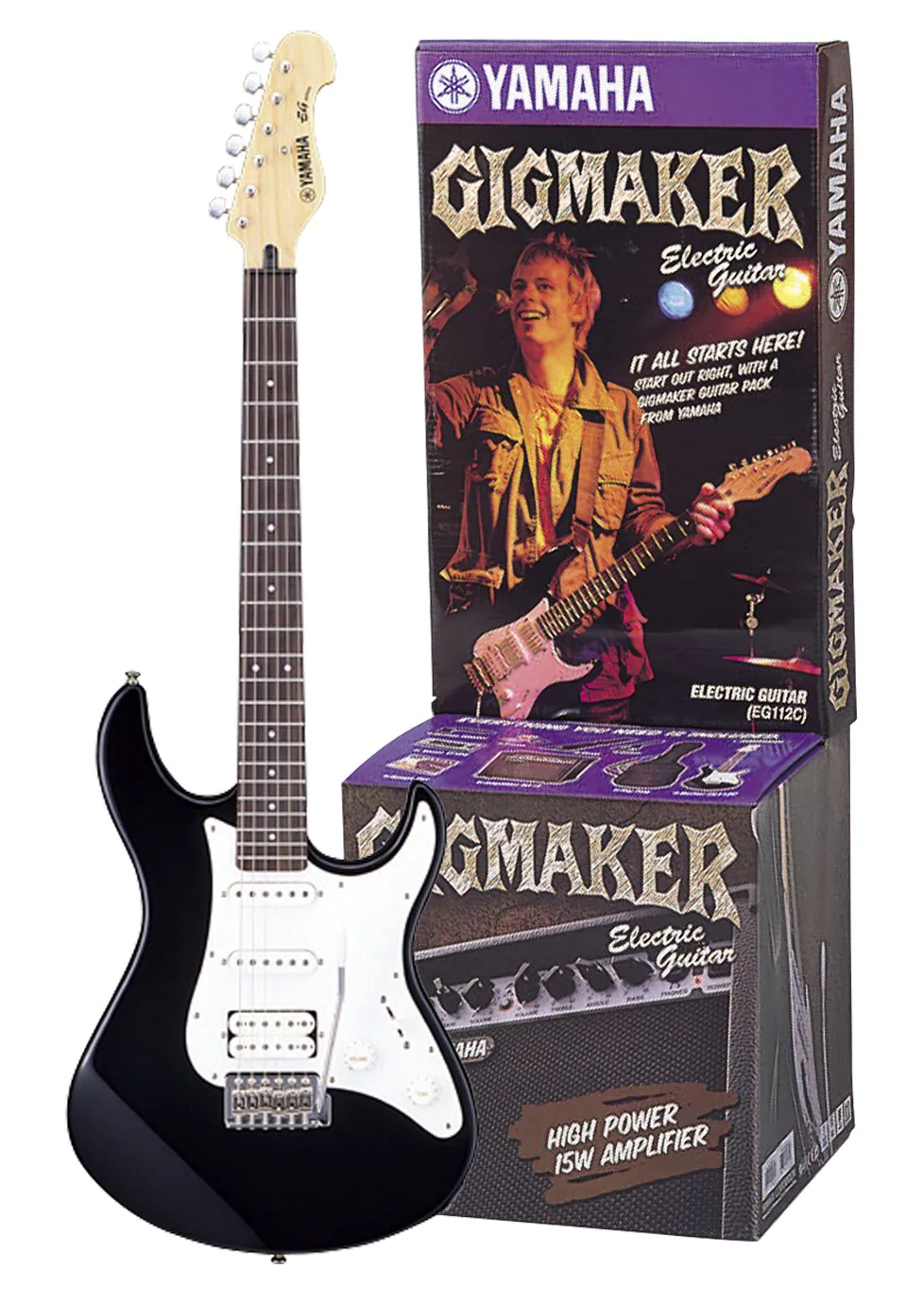 EG-112 GPII E-Gitarren Set in Schwarz