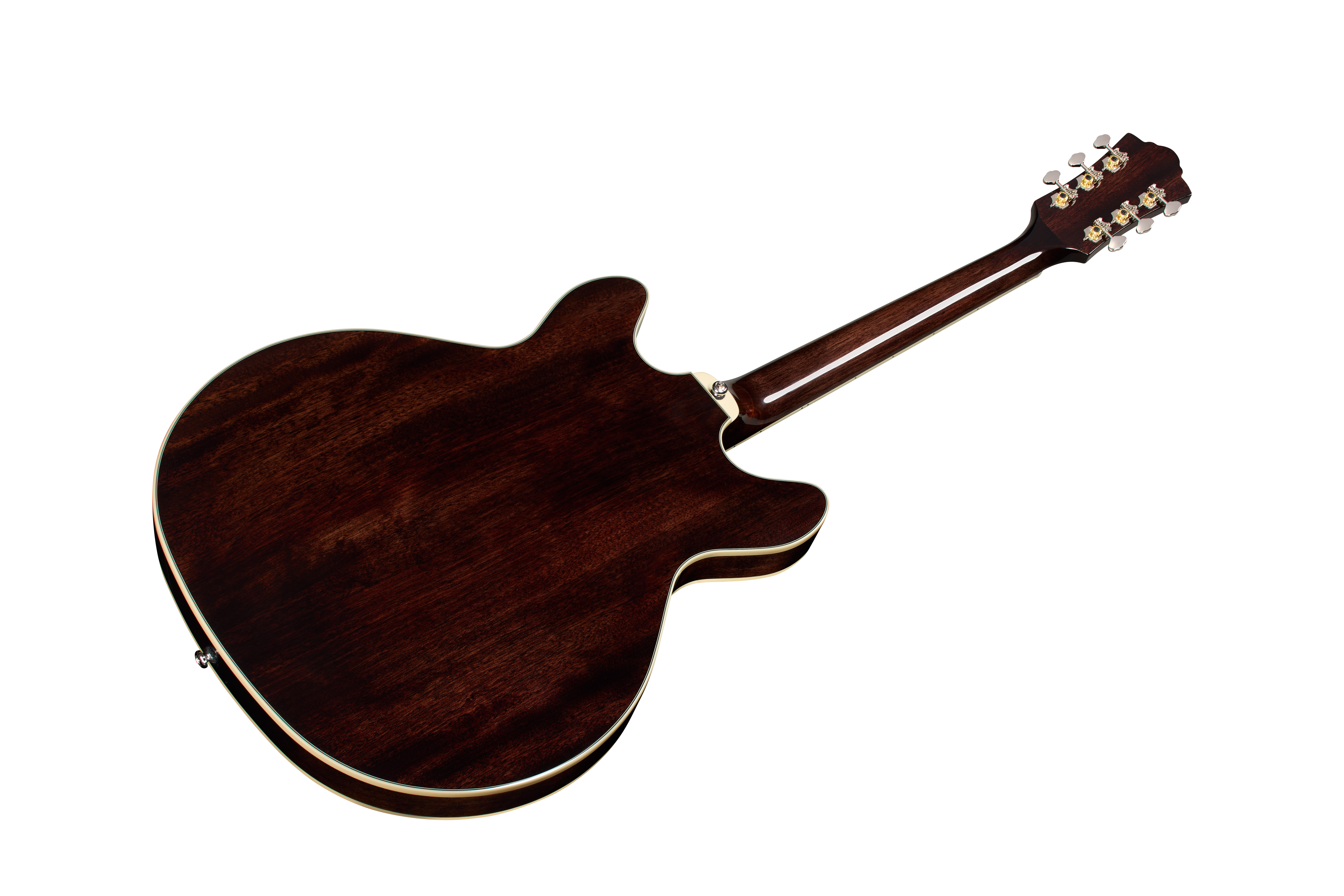 E-Gitarre, Mahagonikorpus, Dunkelbraun, Doppel-Cutaway, Sechs Saiten