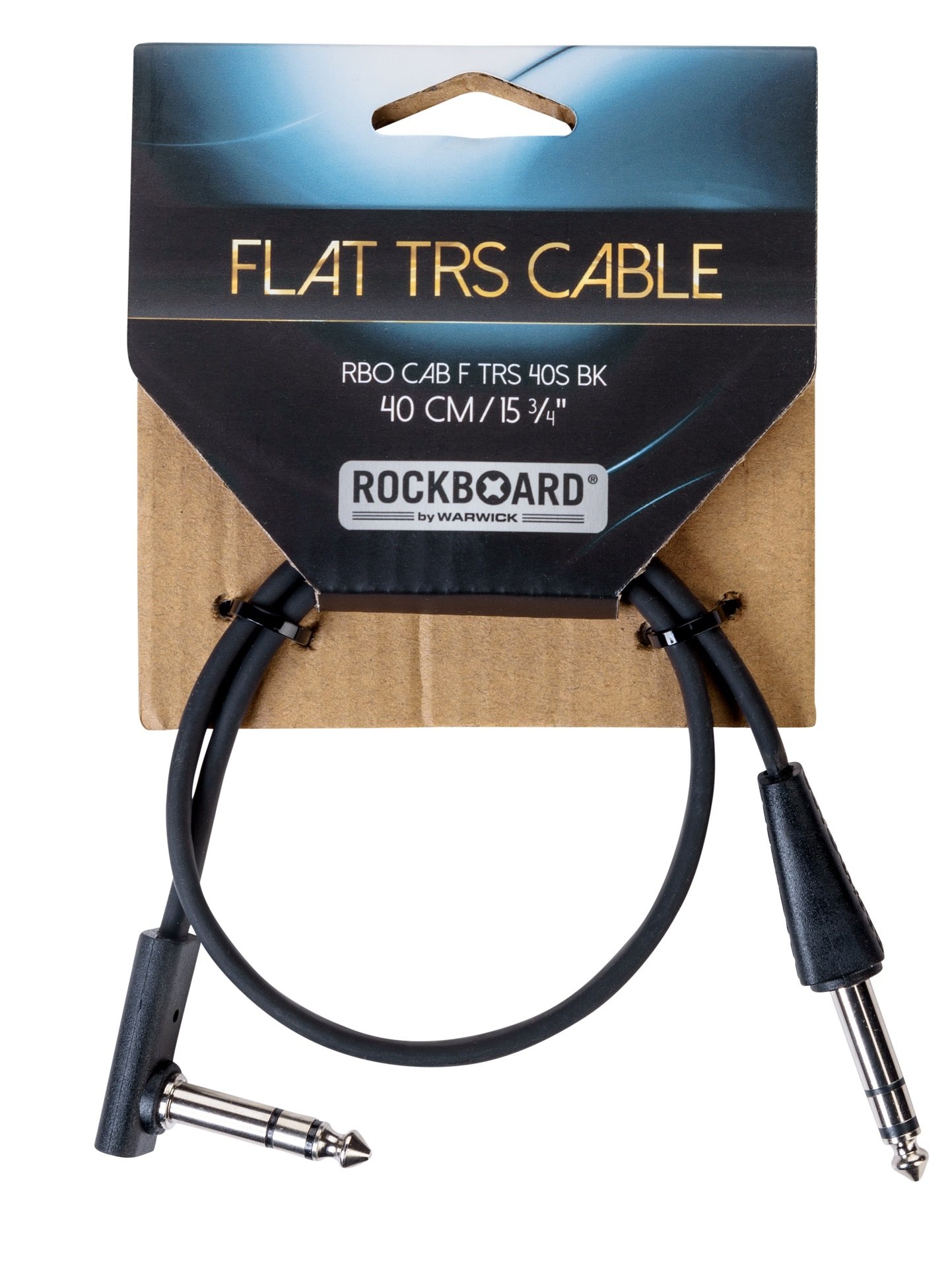 RockBoard Flat TRS Cable Straight / Angled - 40 cm / 15 3/4"