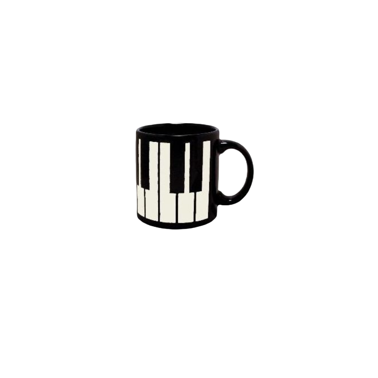 Porzellanbecher schwarz/weiss "Piano"