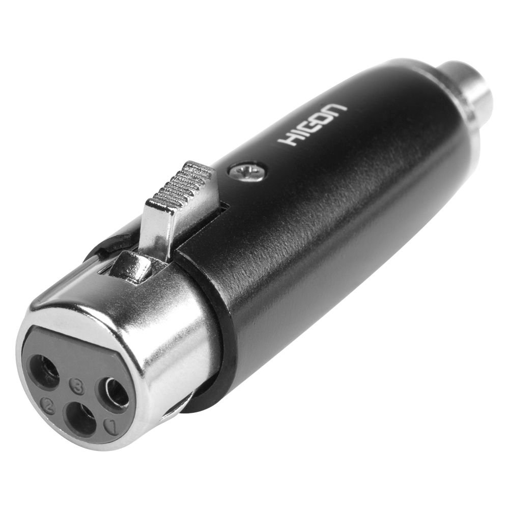Cinch female/XLR 3-pol female gerade, schwarz