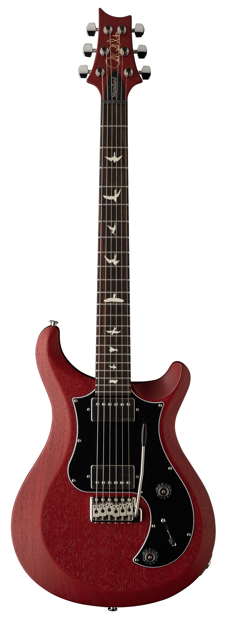 PRS S2 Standard 22 Satin Vintage Cherry – Vorderansicht, satinierte rotbraune Decke mit zwei Humbuckern