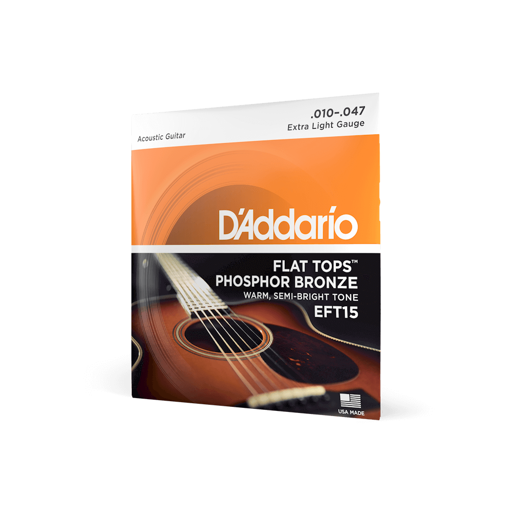 EFT15 Flat Tops Saiten für Akustikgitarre, Phosphorbronze, Extra Light, 10-47