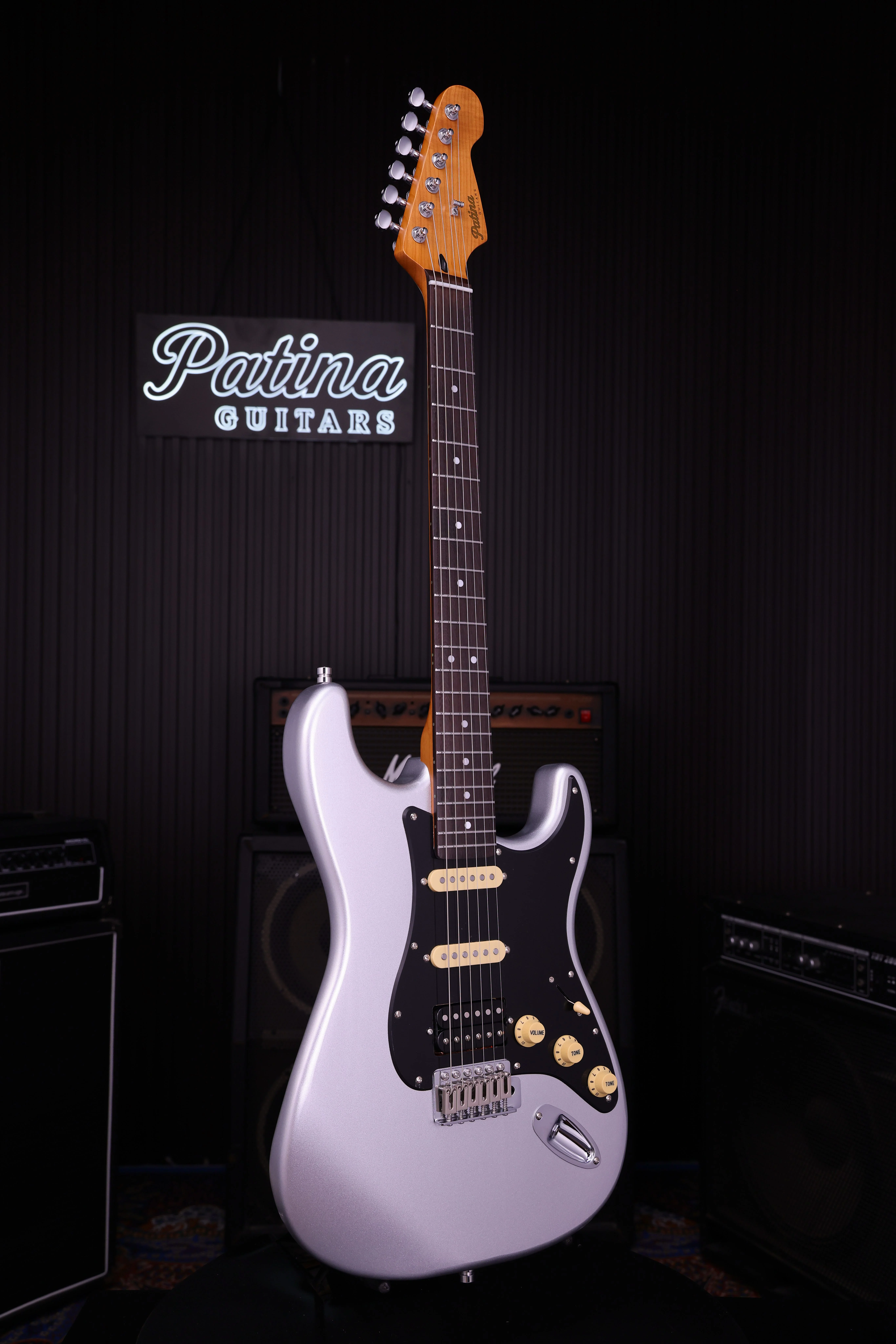 PS-4 Silver HSS ST-Style E-Gitarre