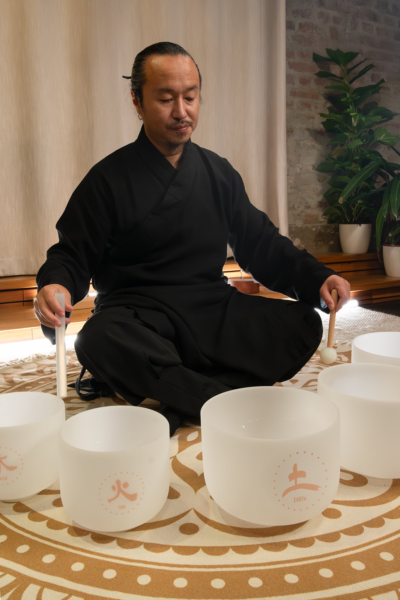 5-teiliges TCM Crystal Singing Bowl Elemente Set
