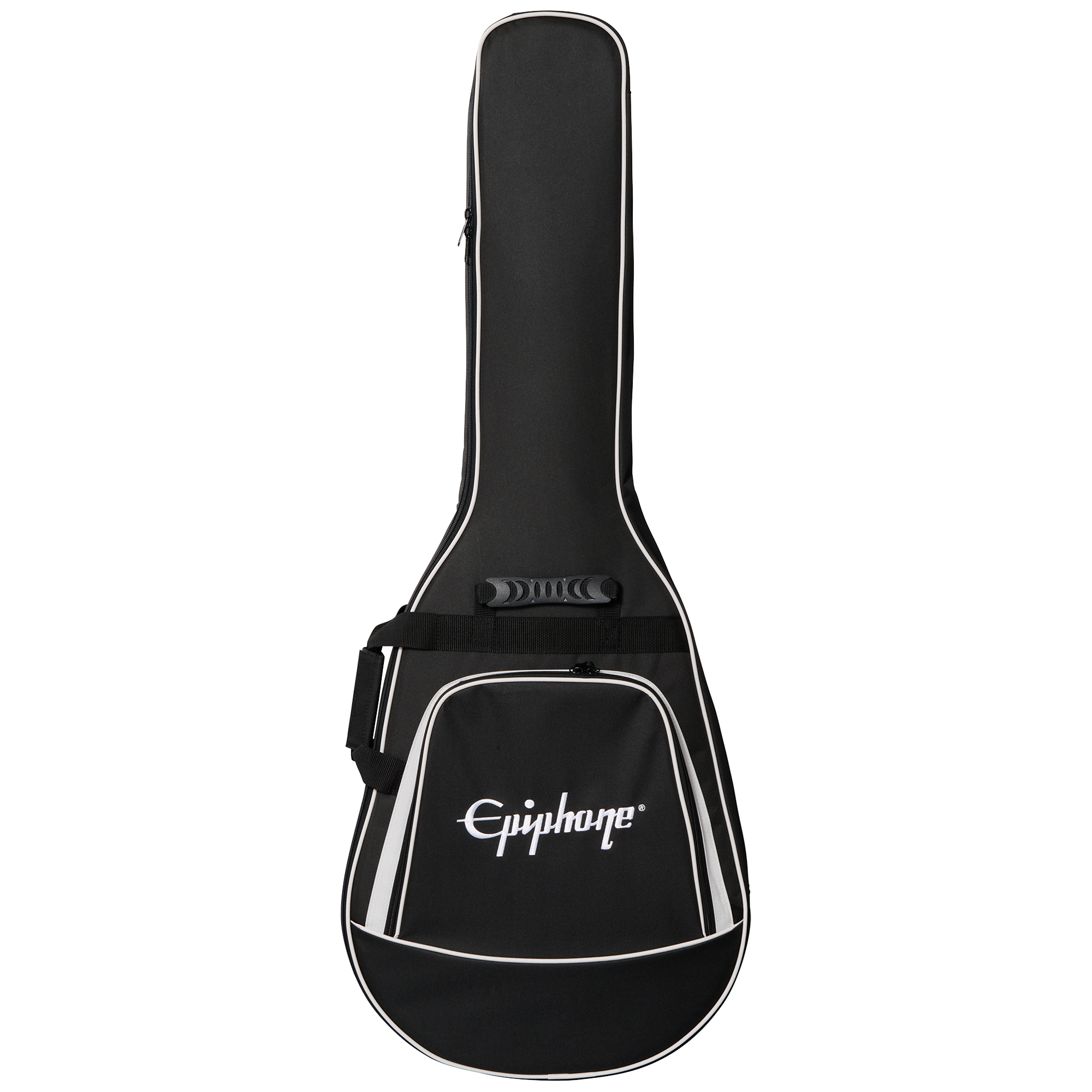 Gitarrentasche, schwarzes Gigbag, gepolstert, Reißverschluss, Fronttasche