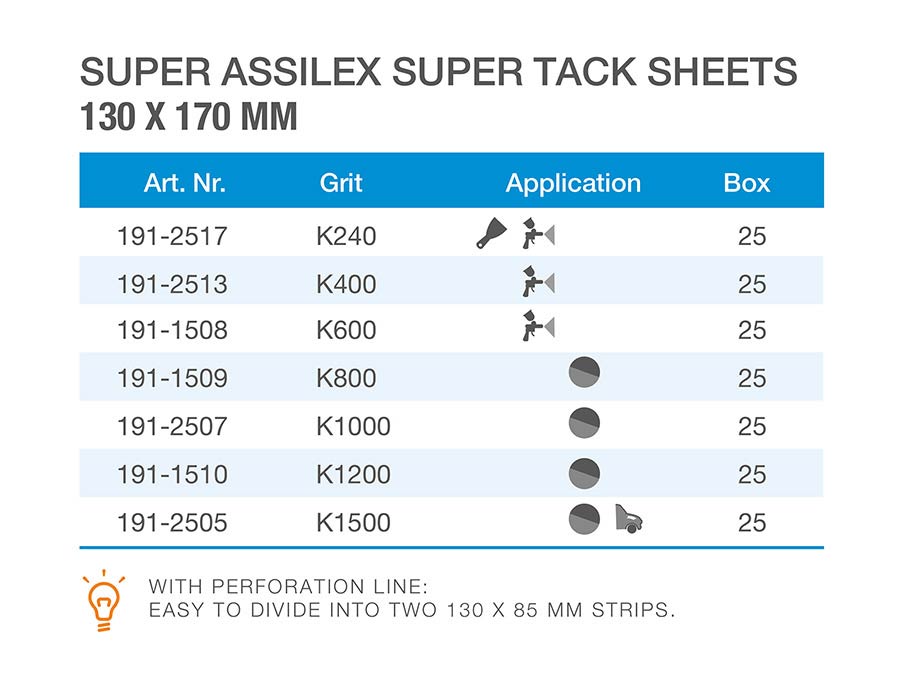 Assilex ST sheets 130 x 170mm K1200