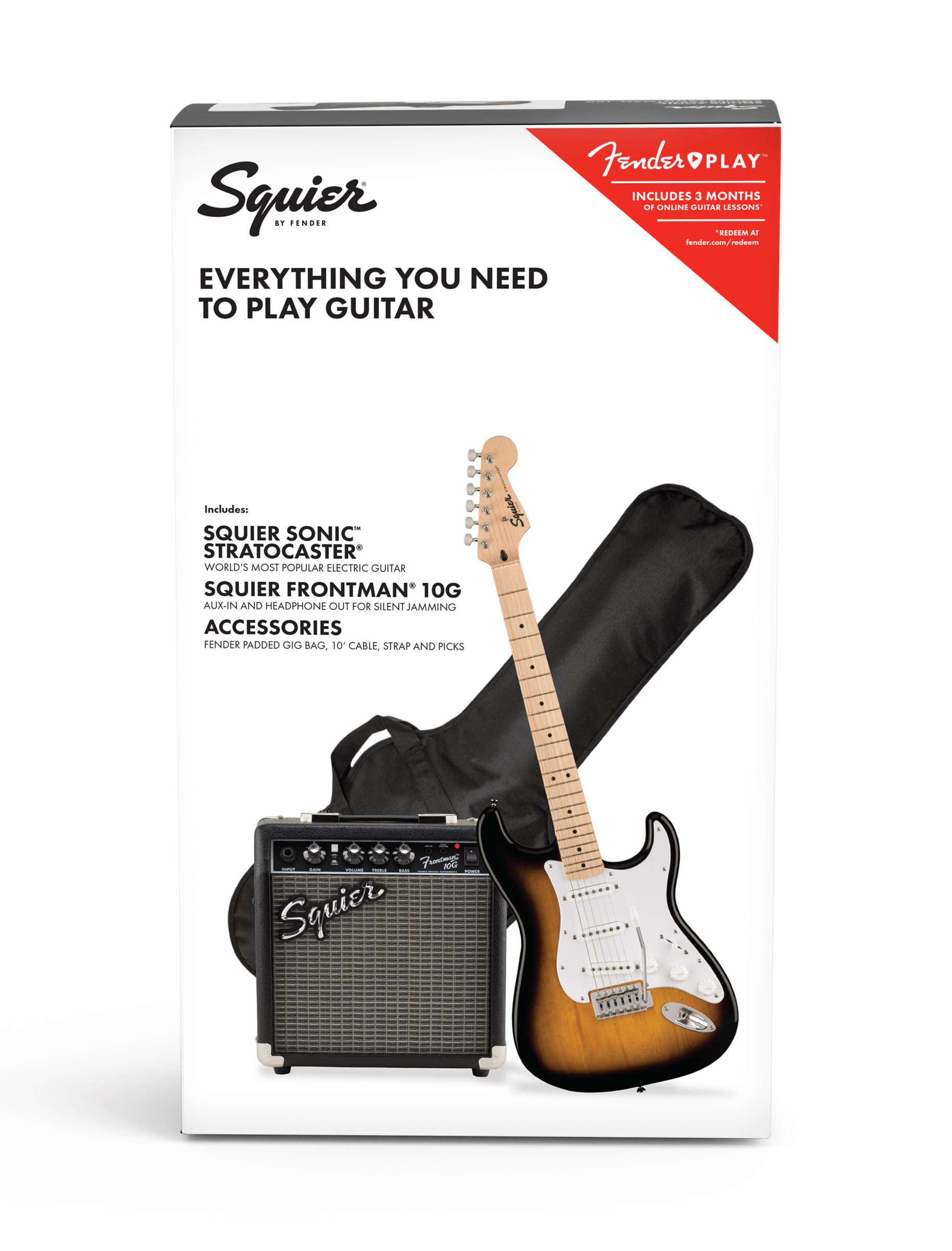 Set Sonic Stratocaster, Verstärker & Gigbag