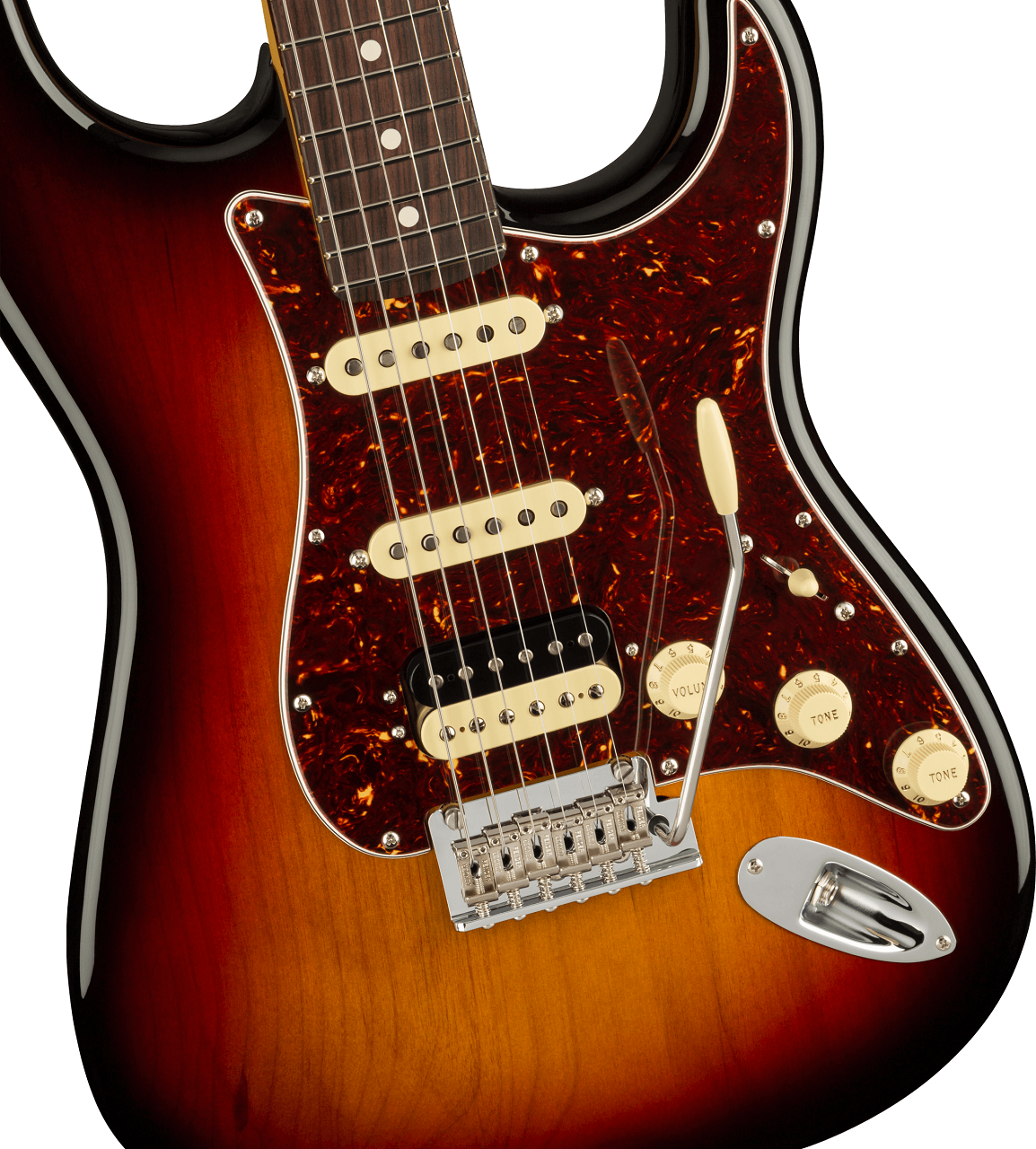 American Professional II Stratocaster® HSS, Rosewood Fingerboard, 3-Color Sunburst