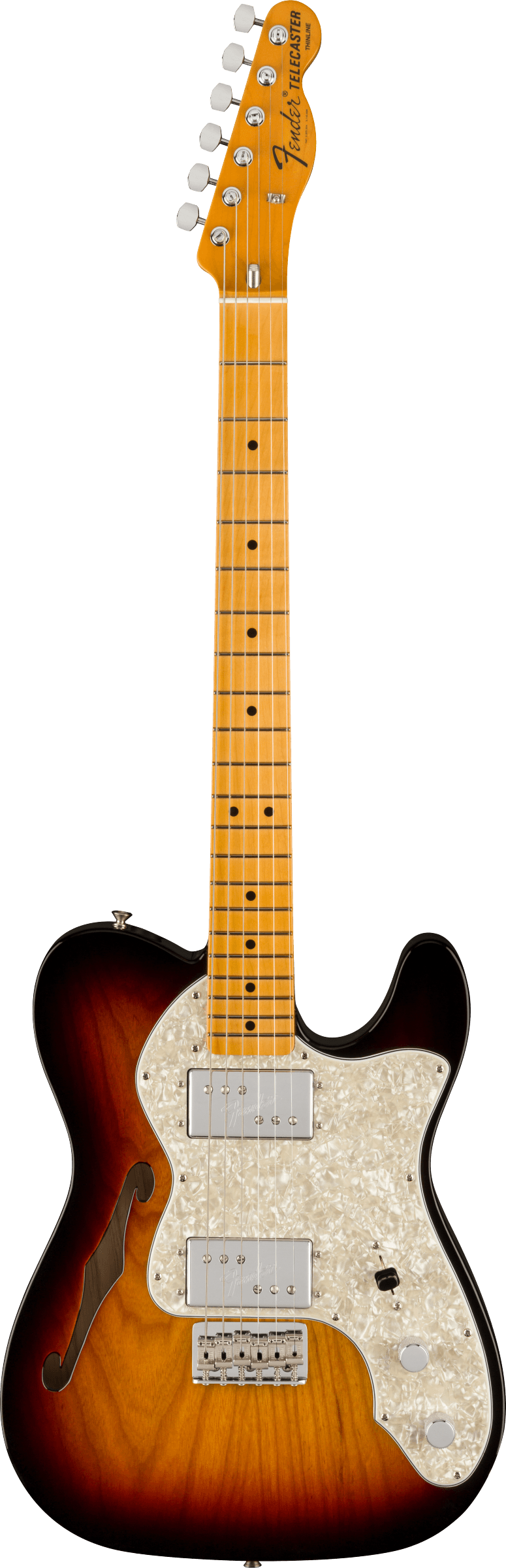 American Vintage II 1972 Telecaster® Thinline, Maple Fingerboard, 3-Color Sunburst