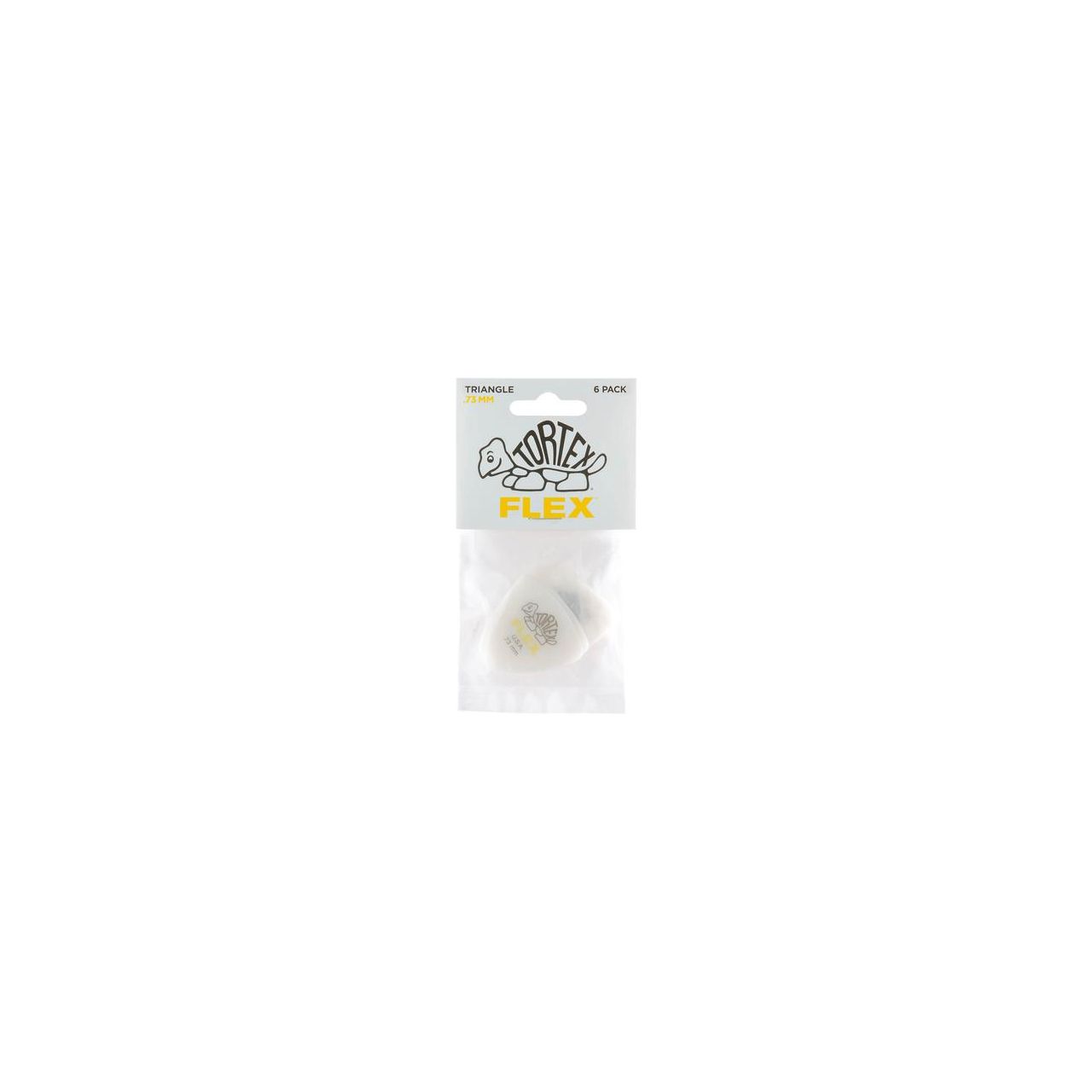 Tortex Flex Triangle Picks, Player's Pack, 6 pcs., white, 0.73 mm