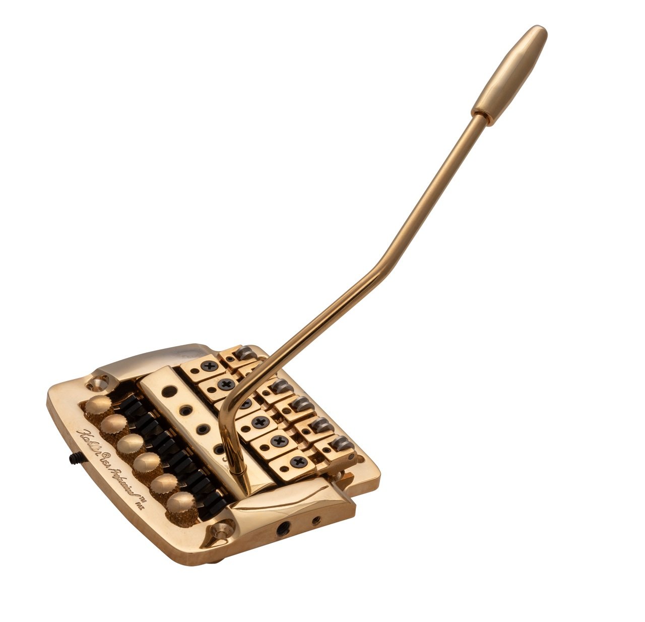 2300 - Flat Mount Guitar Tremolo (Steel Cam / Steel Saddles) - Gold
