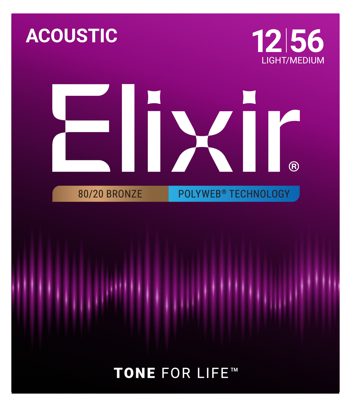 11075 Polyweb Acoustic  80/20 Bronze 12-56