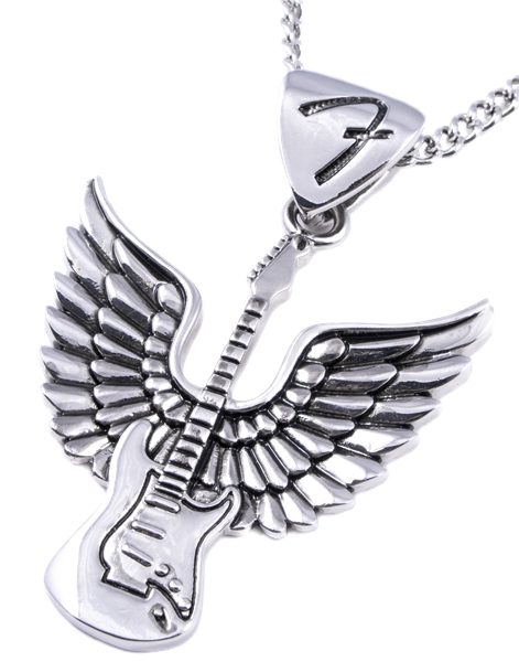 by King Baby® Winged Stratocaster Necklace, Alloy