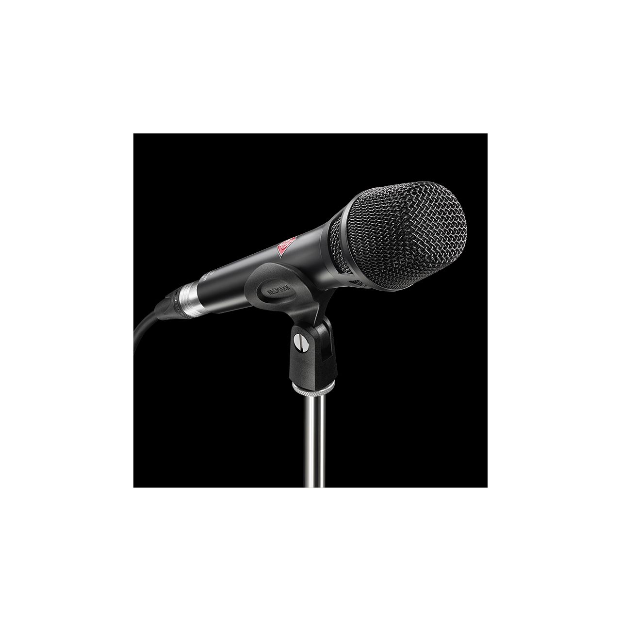 KMS 104 Plus bk - Gesangs-Mikrofon, Kondensator, Niere, 48V Phantomspeisung, XLR-3M, schwarz, inklus