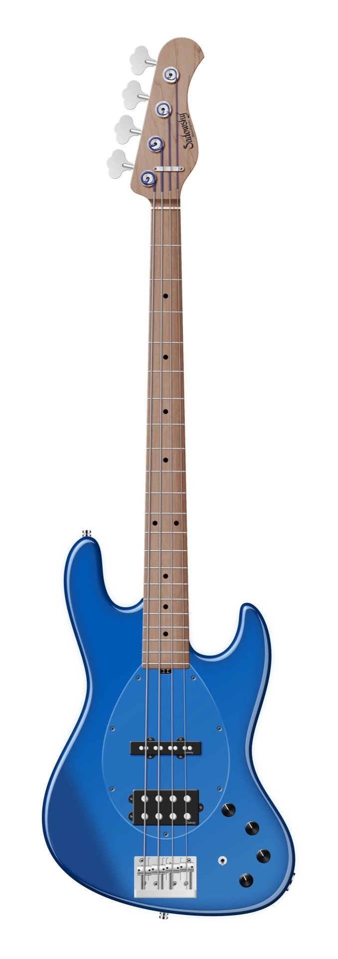 MetroExpress 21-Fret Vintage M/J Bass, Roasted Maple Fingerboard, 4-String - Solid Ocean Blue Metall