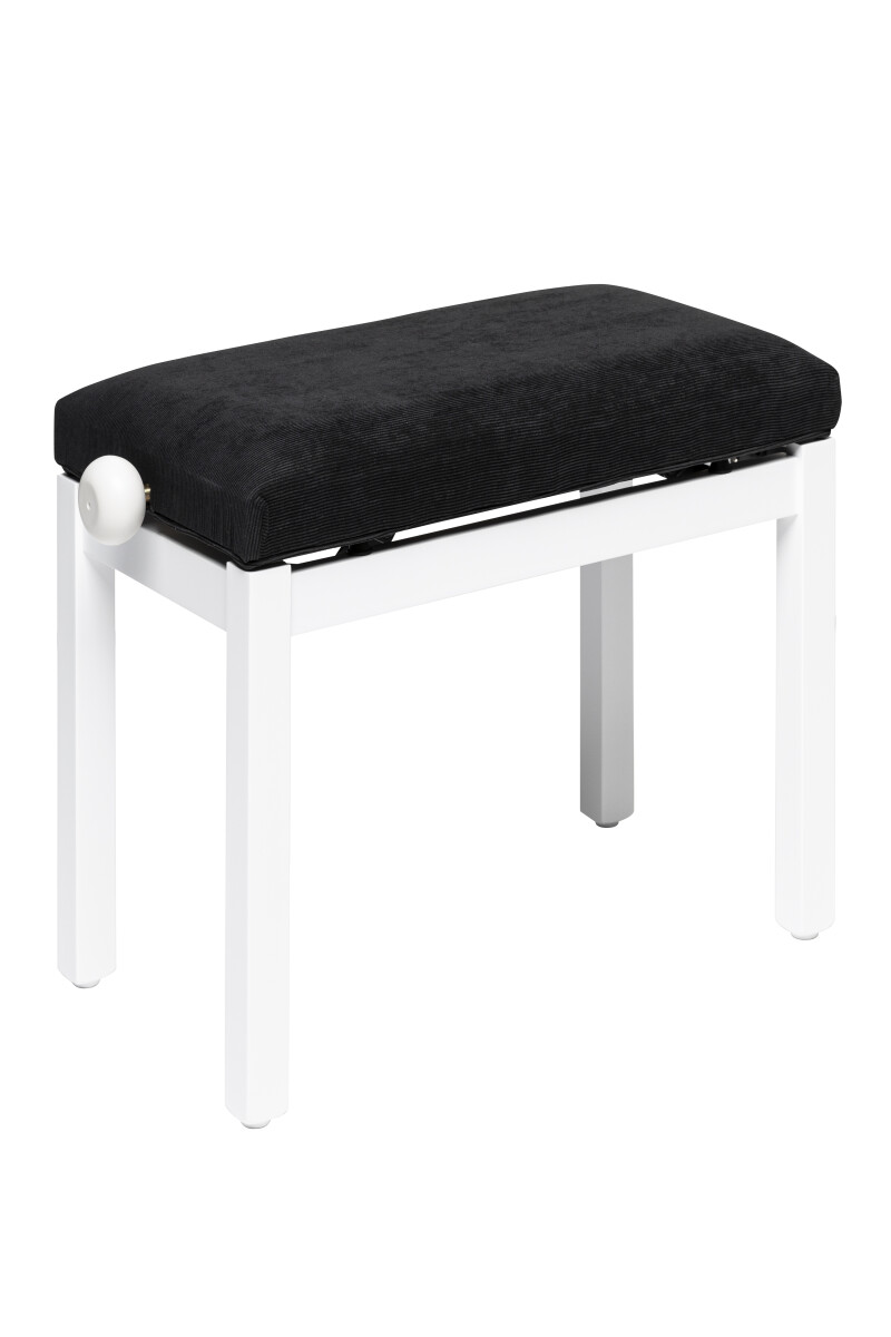 PB36 WHM VBK Klavierbank weiß matt / Sitz schwarz