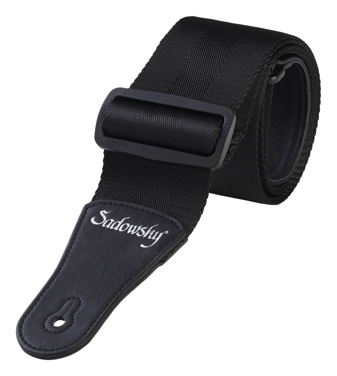 Nylon-Bassgurt - Schwarz, Silber-Prägung