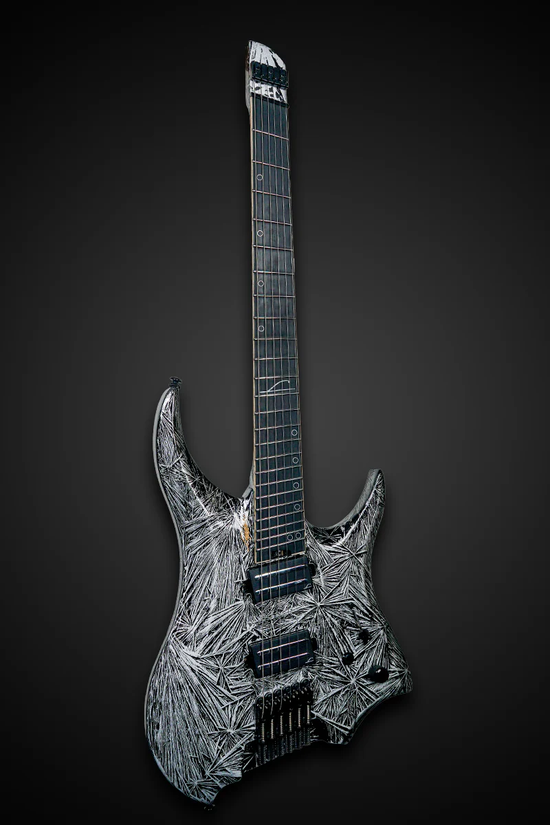Revenant 6-String Multiscale Headless E-Gitarre Gloss Black Ice