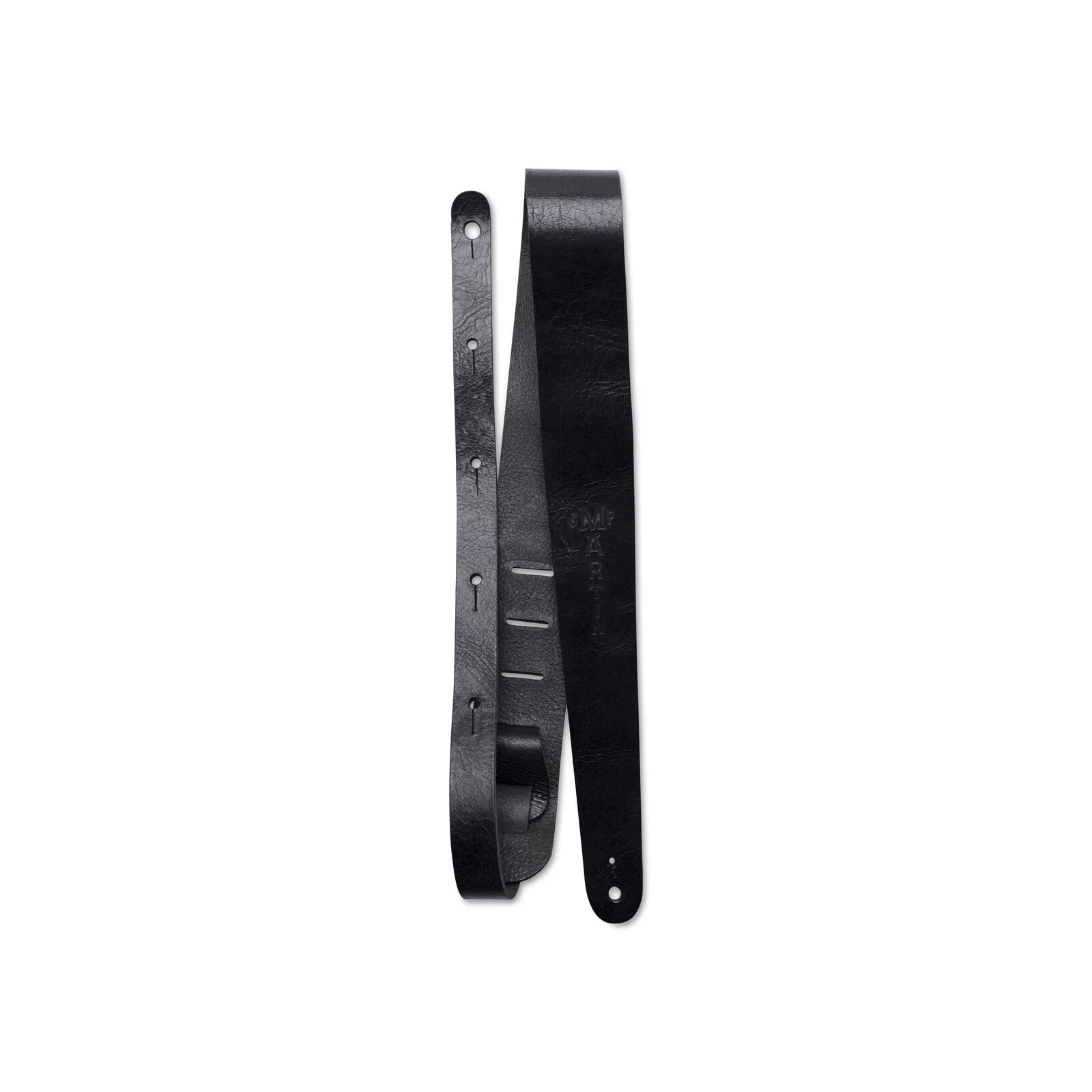 Leather Guitar Strap With CFM Logo Black