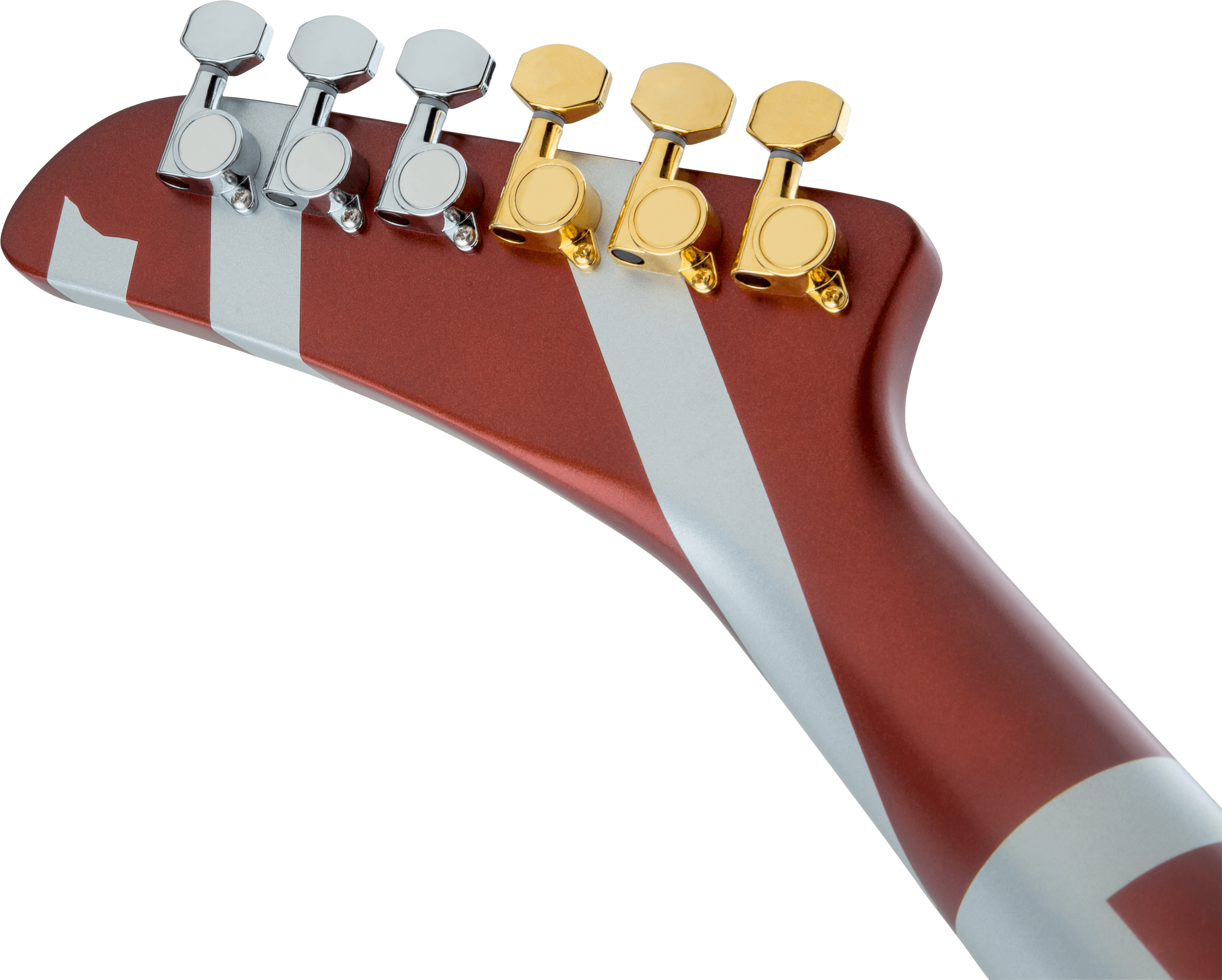 Striped Series Shark, Pau Ferro Fingerboard, Burgundy with Silver Stripes