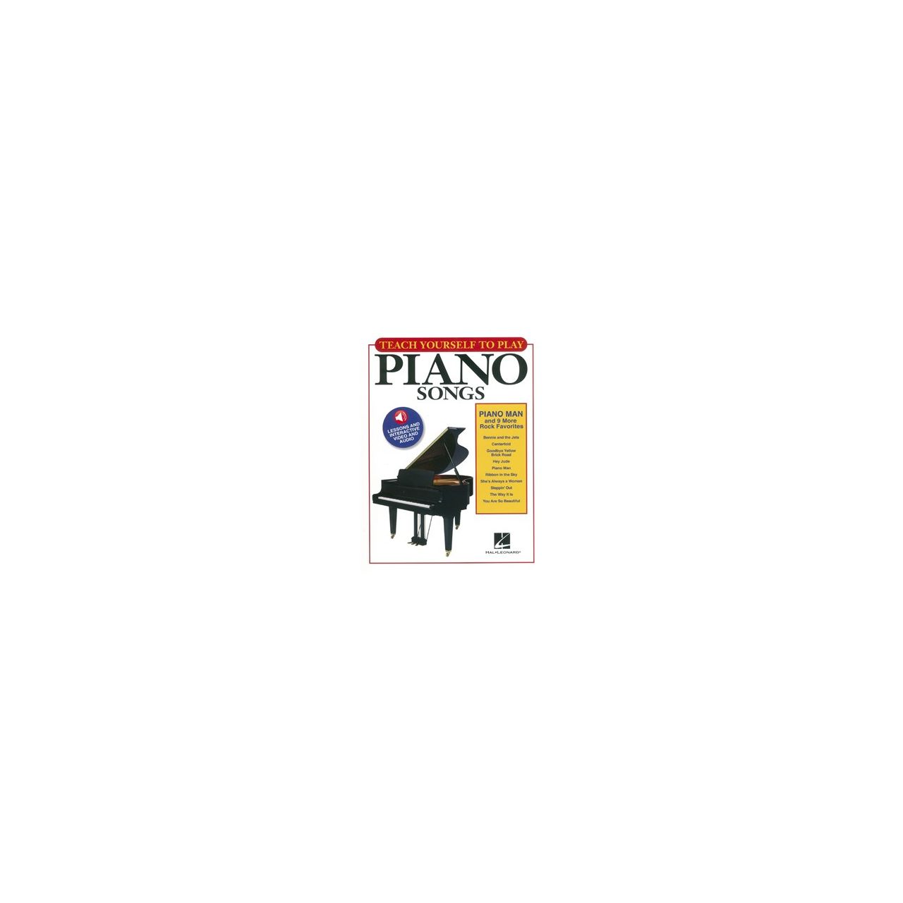 Teach Yourself To Play Piano Songs: Piano Man And 9 More Rock Favorites (Book/Online Media)