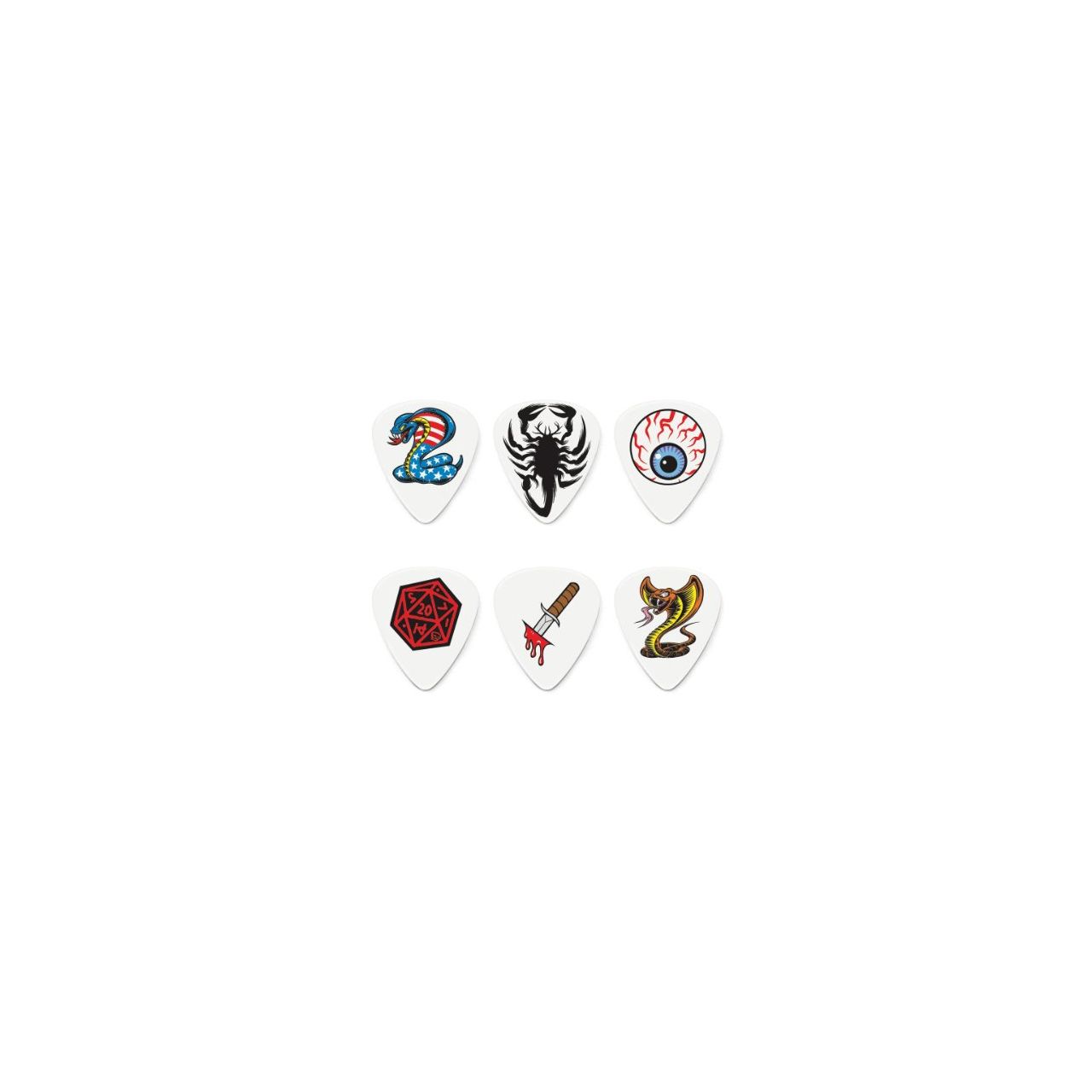Dirty Donny II picks, Sortiment