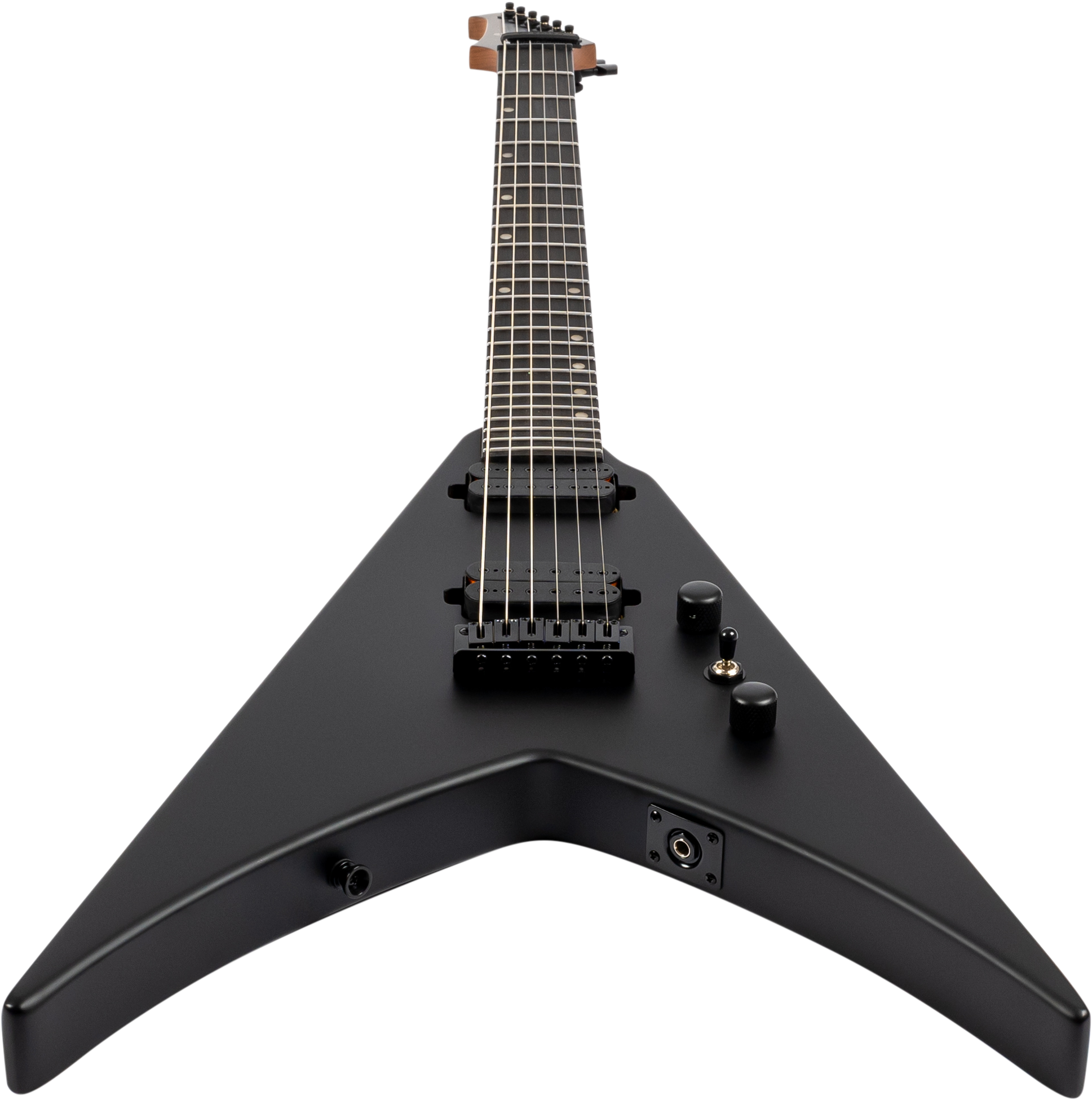 E-Gitarre V-400 von Spira – Headstock mit Markenlogo