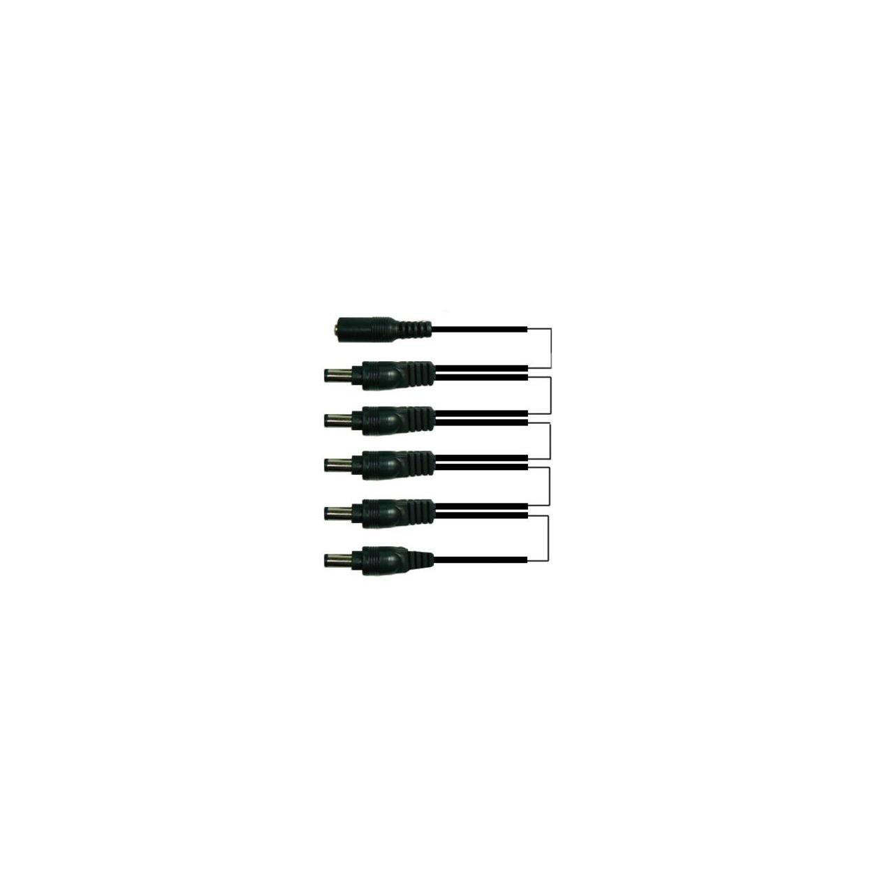 DC5 Stromverteiler 5fach - Netzversorgungskabel 
