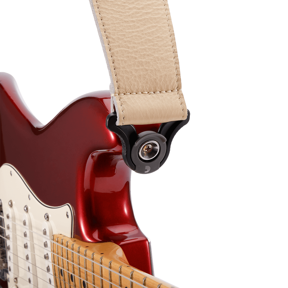 Comfort Auto Lock-Gitarrengurt aus Leder , 2.5" - Tan 