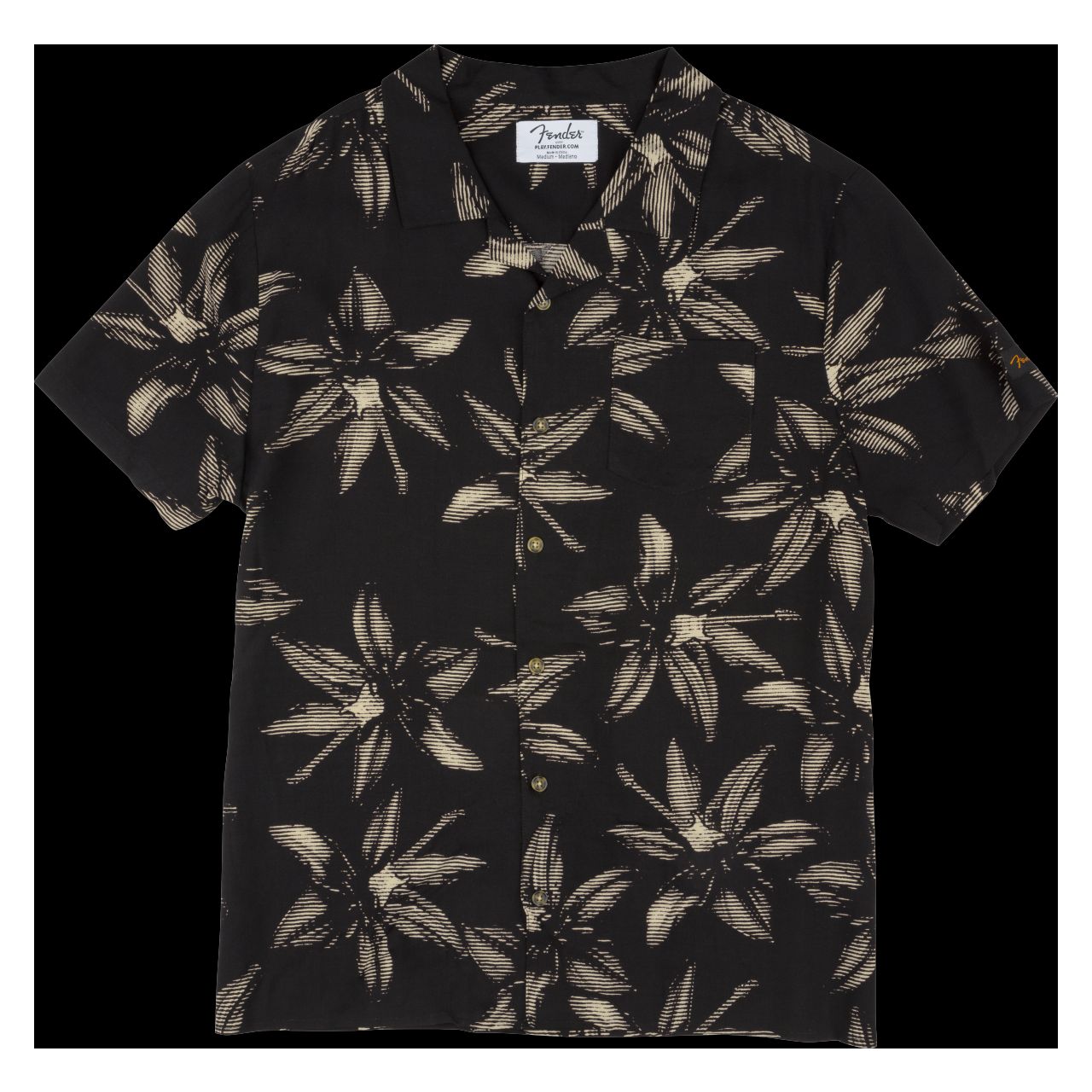 The Norvell Button Up Shirt, Black S 