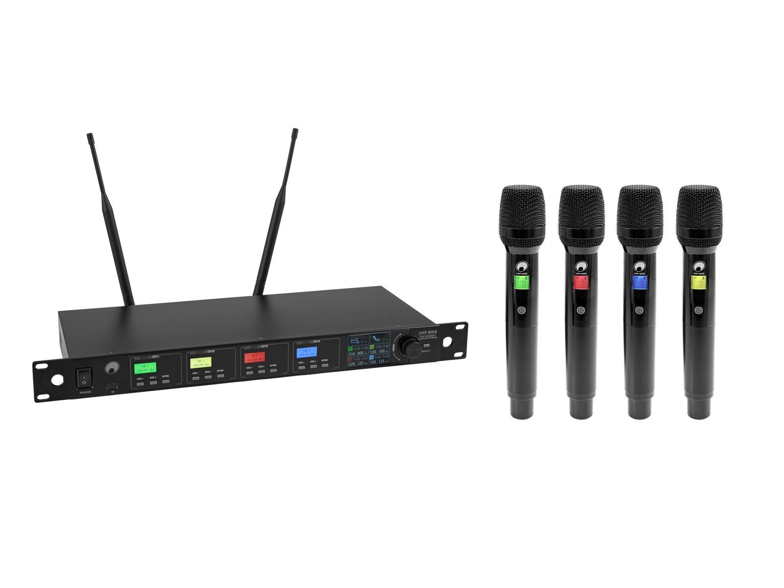 UHF-604 4-Kanal  Funkmikrofon-System 520-554 MHz