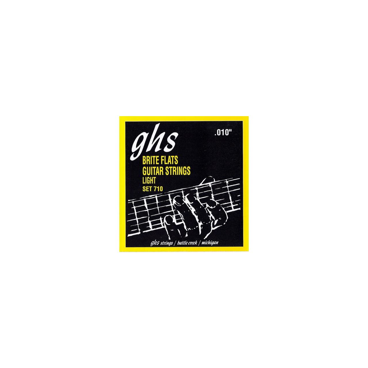 Brite Flats - 710 - Electric Guitar String Set, Light, .010-.046 