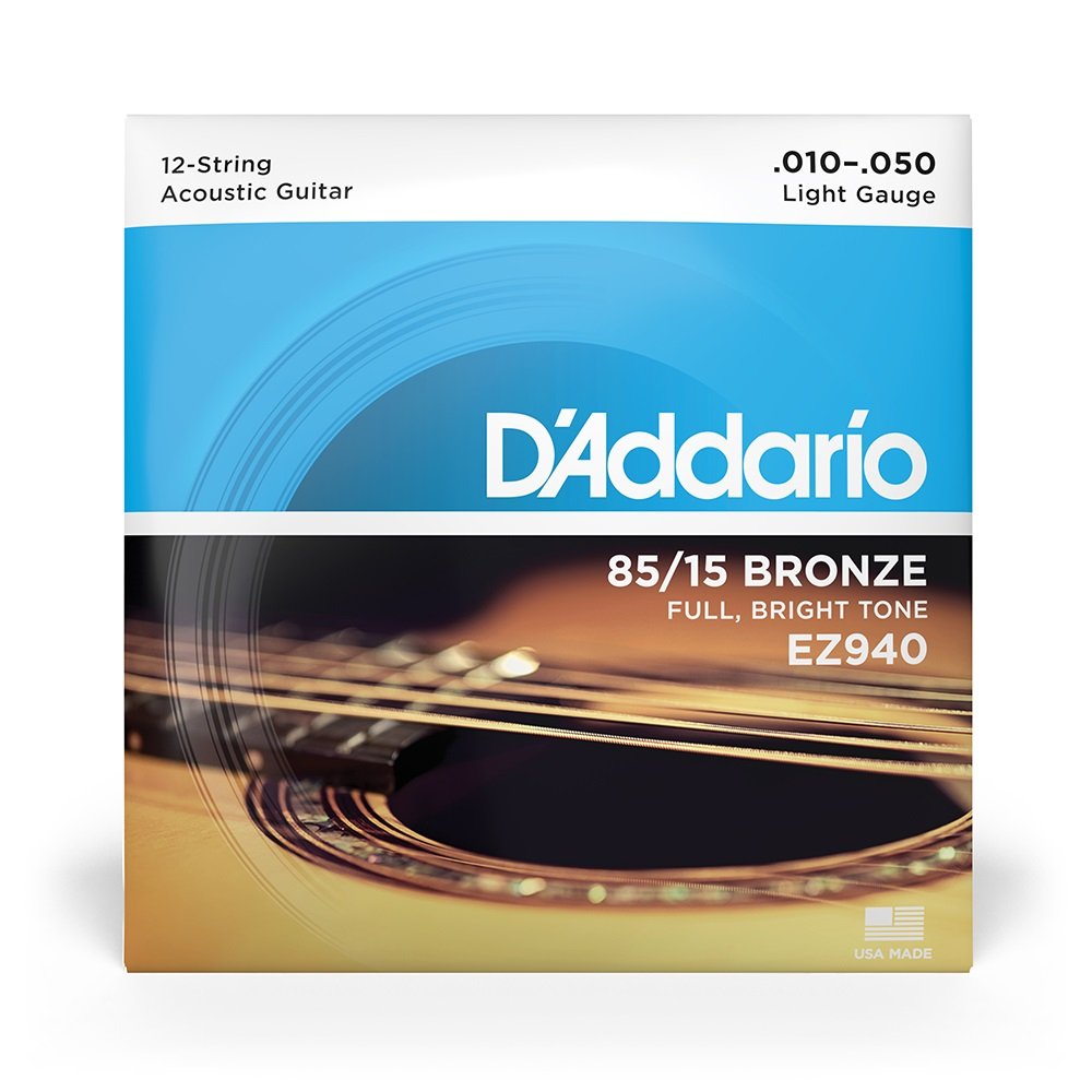 EZ940 Saiten für 12-saitige Akustikgitarre, 85/15 Bronze, Light, 10-47