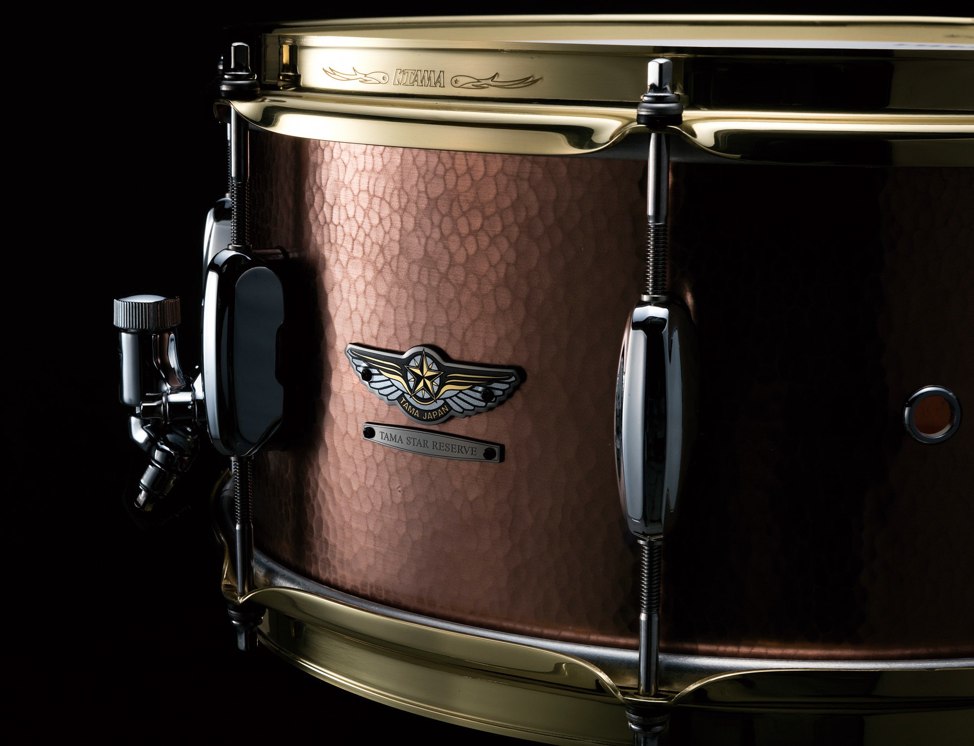 14" x 6,5" Reserve Hand Hammered Copper Snaredrum