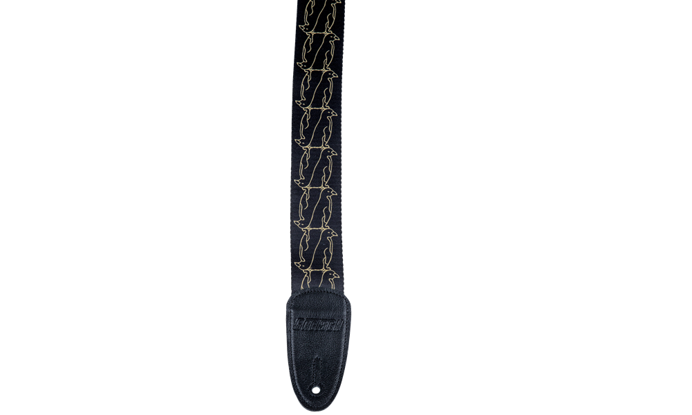 Alternating Black Penguins Strap, Gold