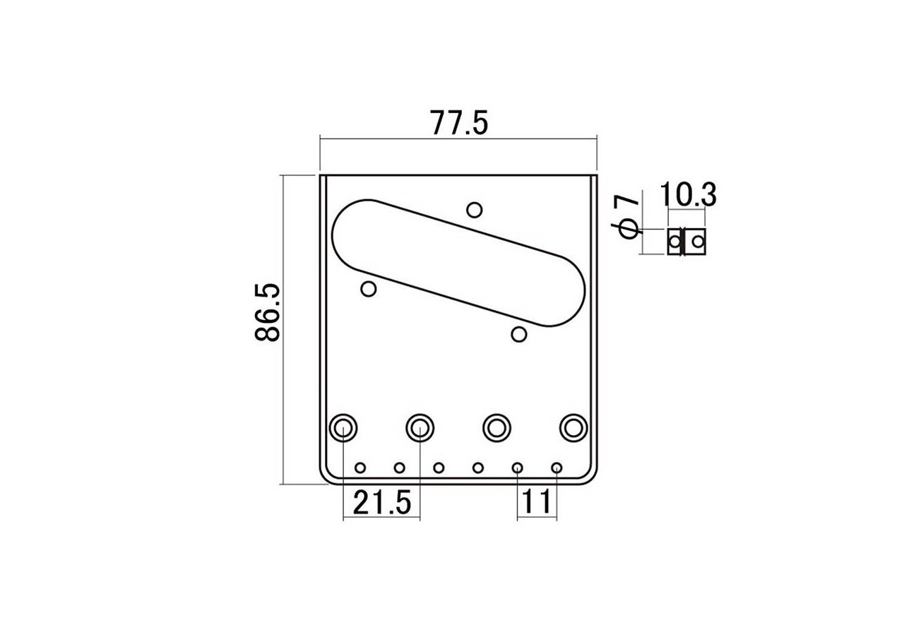 HK-24NS/BS Japan by Gotoh Steg für E-Gitarre