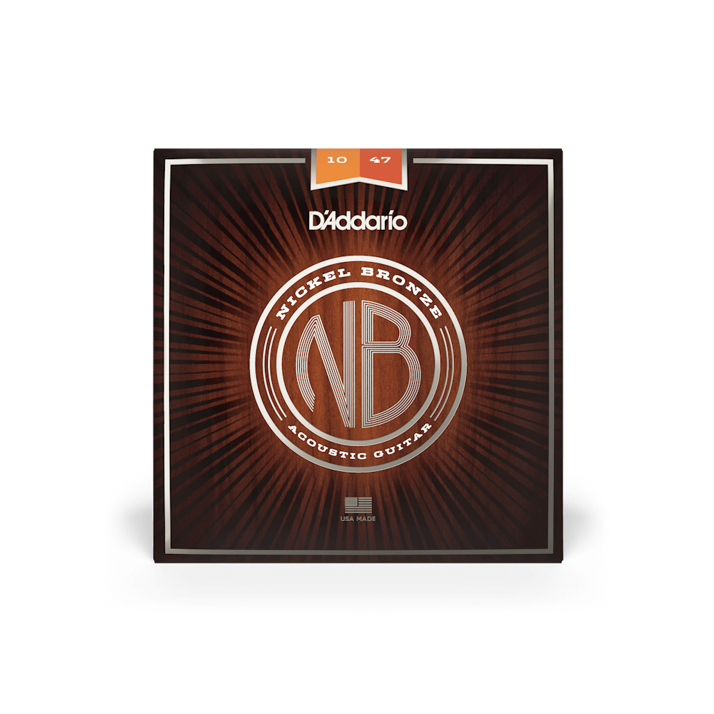 NB1047 Nickel Bronze Acoustic Guitar Strings, Extra Light, 10-47