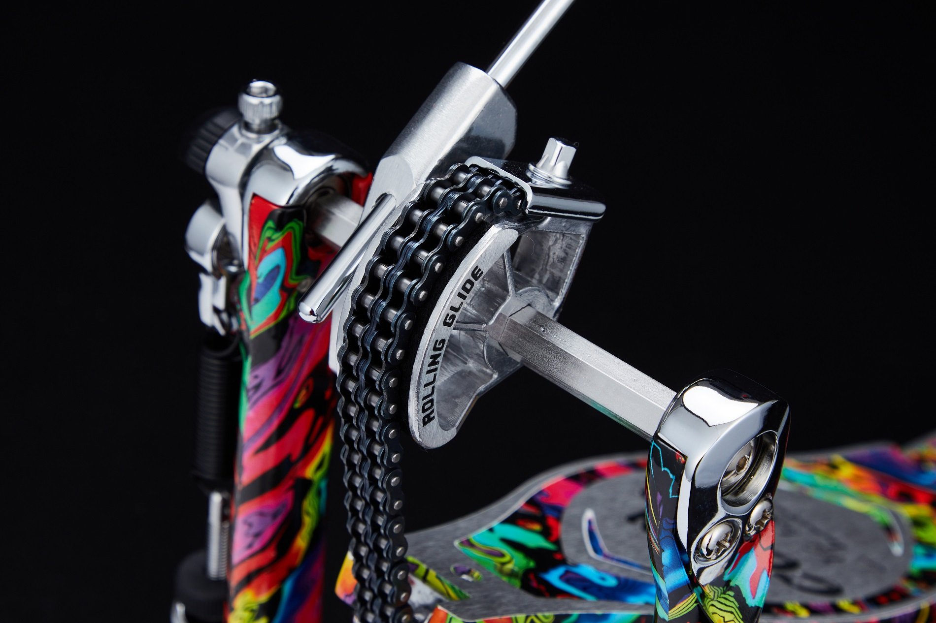 50th Limited Iron Cobra Marble Psychedelic Rainbow Rolling Glide Single Pedal