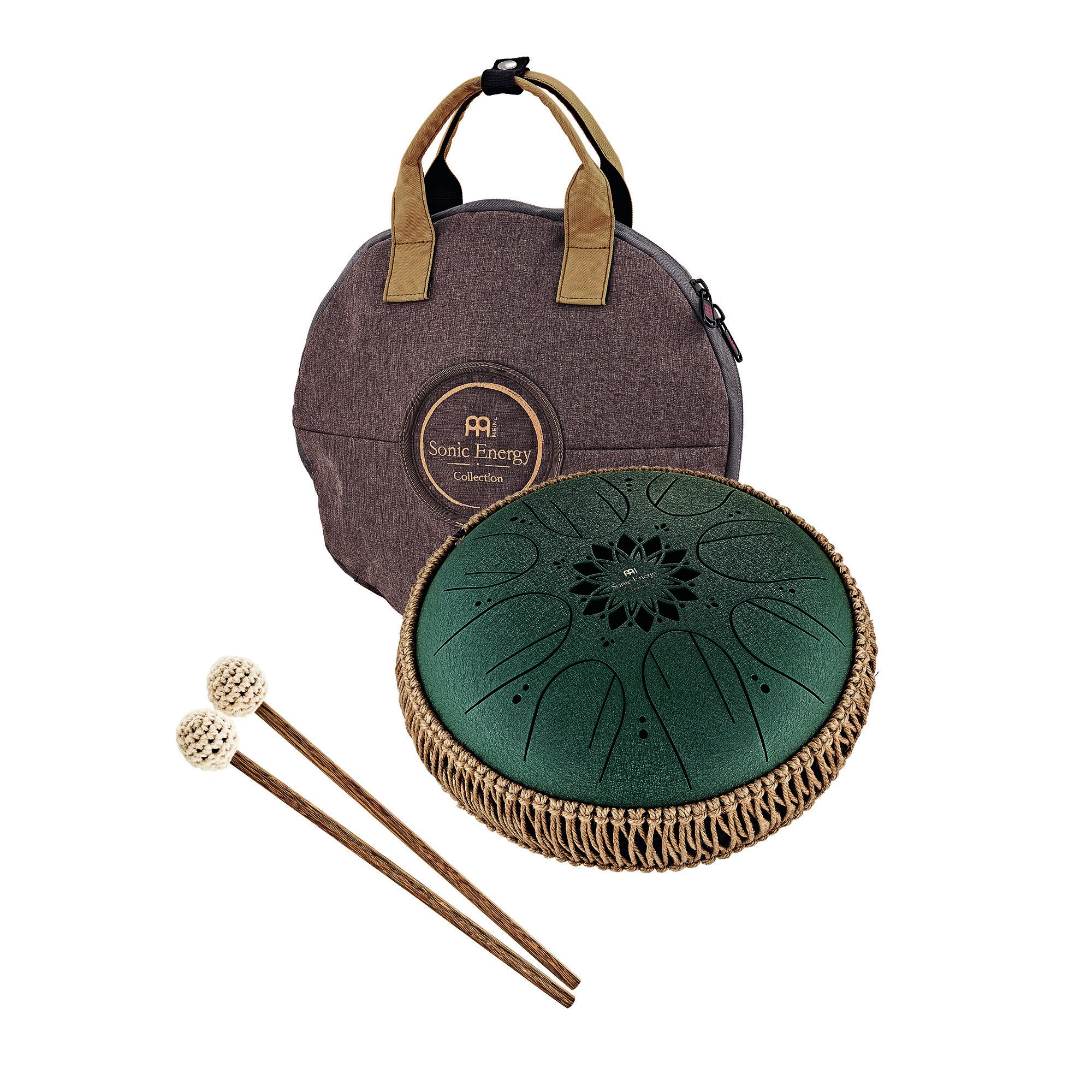 Octave Steel Tongue Drum, Dunkelgrün, F# Moll (432 Hz), 8 Töne, 25 cm