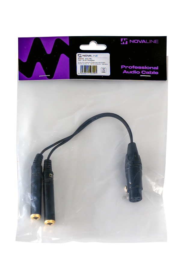 Audioadapter, XLR-Kabel, Klinkenstecker, schwarz, Y-Adapter
