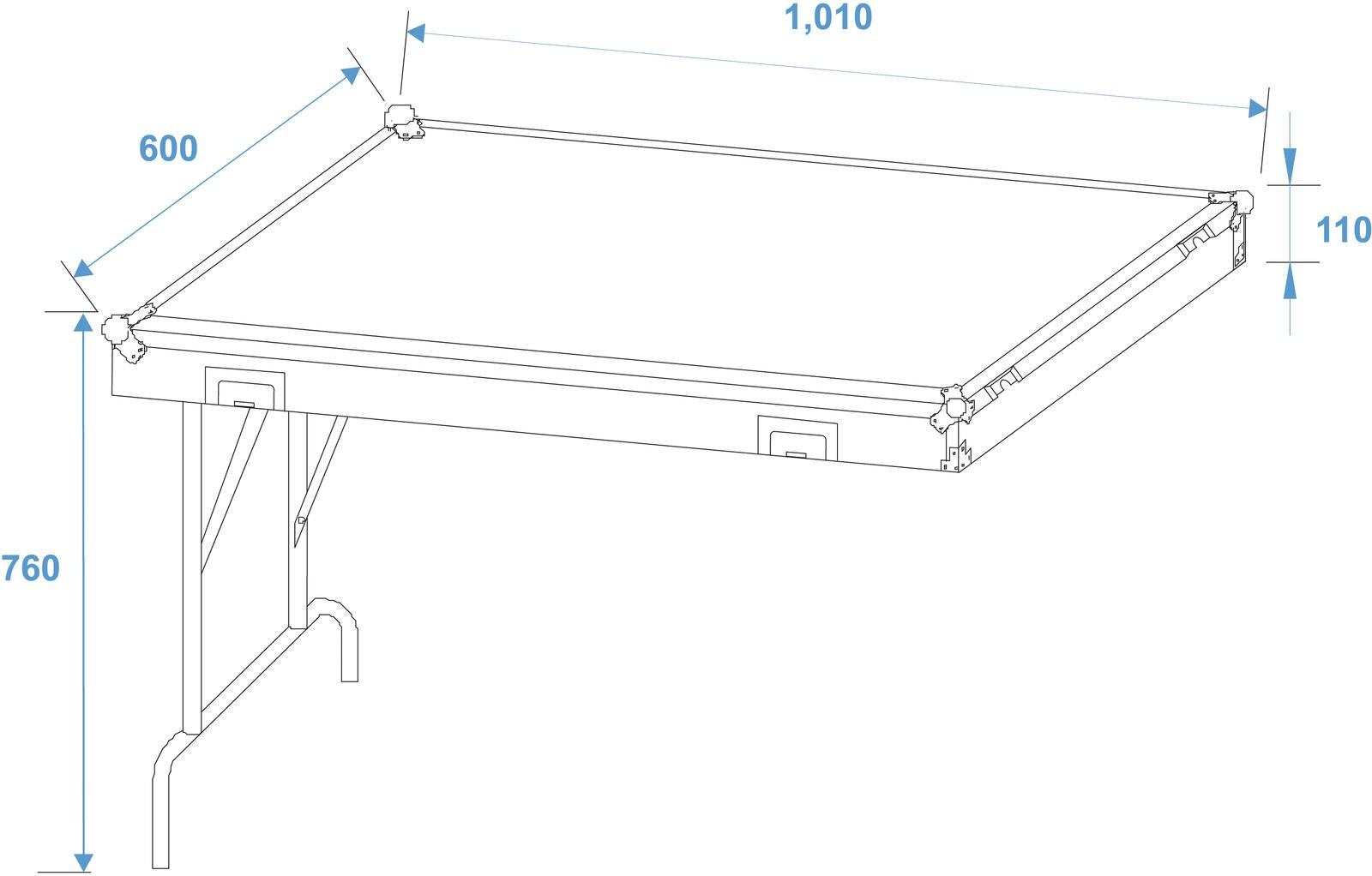 WDS-1 Universal-Schubladen-Case mit Rollen