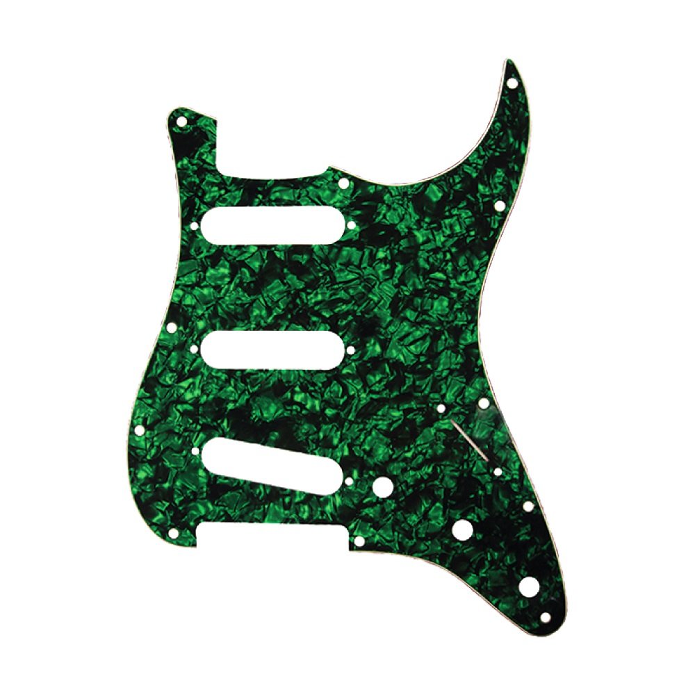 ST-Style SSS Pickguard (DPP ST GRP SSS), Green Pearl